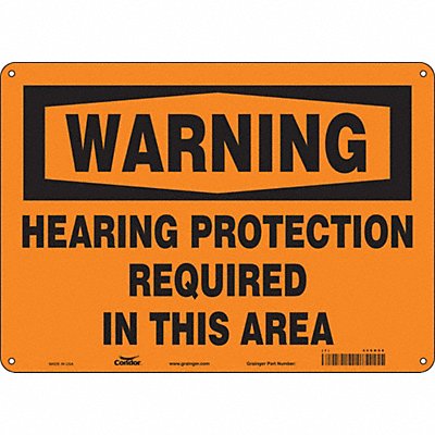 CONDOR 466H08 Safety Sign 10 inx14 in Polyethylene