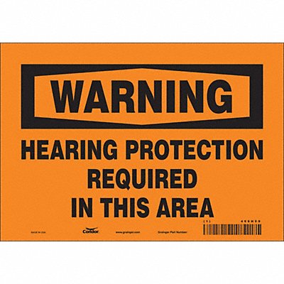 CONDOR 466H09 Safety Sign 7 inx10 in Vinyl