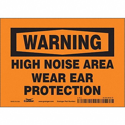 CONDOR 466H27 Safety Sign 5 in x 7 in Vinyl