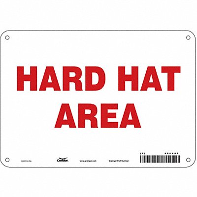 CONDOR 466K09 Safety Sign 7 in x 10 in Aluminum