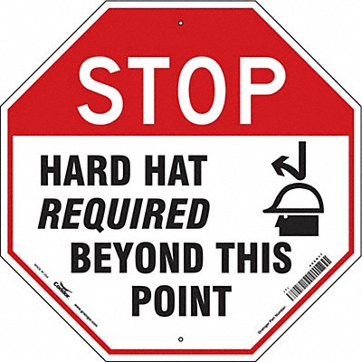 CONDOR 466K17 Safety Sign 24 in x 24 in Aluminum