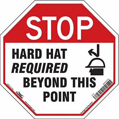 CONDOR 466K20 Safety Sign 18 inx18 in Vinyl