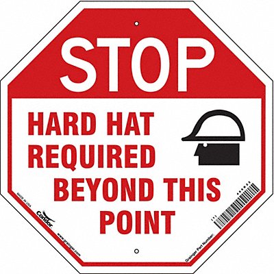 CONDOR 466K22 Safety Sign 18 inx18 in Aluminum
