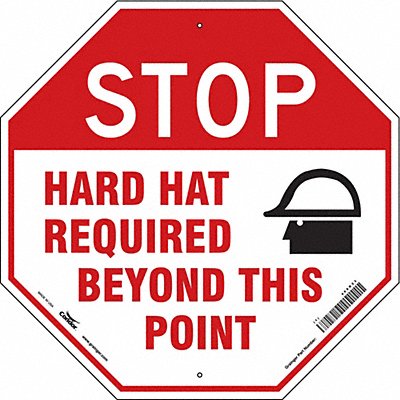 CONDOR 466K23 Safety Sign 24 in x 24 in Aluminum