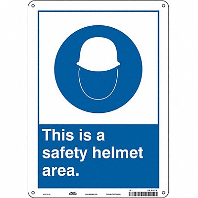 CONDOR 466K38 Safety Sign 14 inx10 in Polyethylene