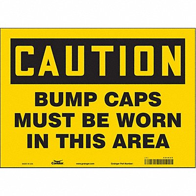 CONDOR 466K49 Safety Sign 10 inx14 in Vinyl
