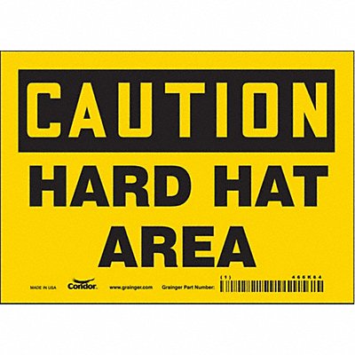 CONDOR 466K64 Safety Sign 5 inx7 in Vinyl