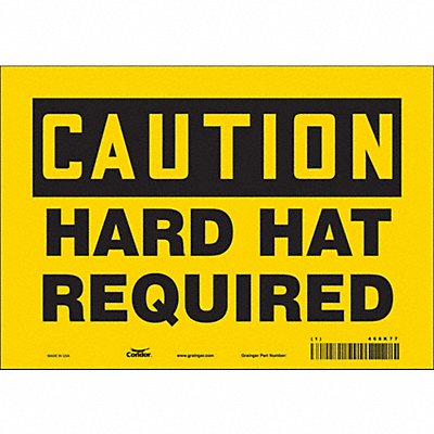 CONDOR 466K77 Safety Sign 7 inx10 in Polyethylene