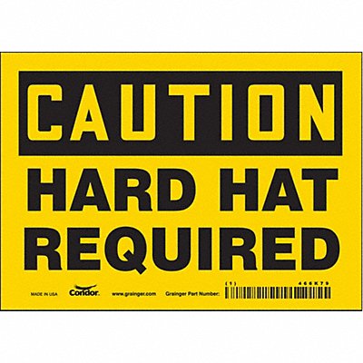 CONDOR 466K79 Safety Sign 5 inx7 in Vinyl