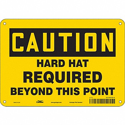 CONDOR 466K84 Safety Sign 7 inx10 in Polyethylene