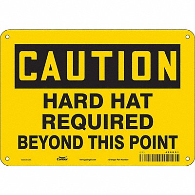 CONDOR 466K91 Safety Sign 7 inx10 in Polyethylene