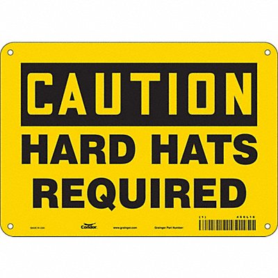 CONDOR 466L16 Safety Sign 7 in x 10 in Polyethylene