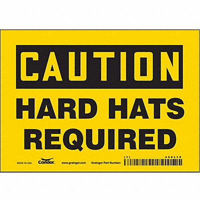CONDOR 466L19 Safety Sign 5 inx7 in Vinyl