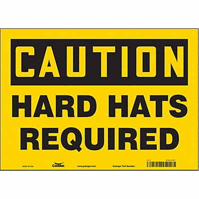 CONDOR 466L21 Safety Sign 10 inx14 in Vinyl