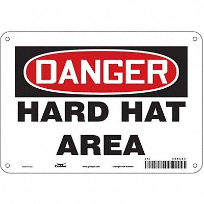 CONDOR 466L83 J6929 Safety Sign 7 in x 10 in Aluminum