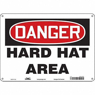 CONDOR 466L88 J6929 Safety Sign 10 inx14 in Polyethylene