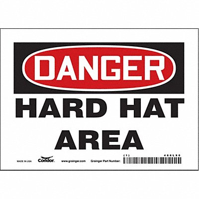 CONDOR 466L90 J6929 Safety Sign 5 inx7 in Vinyl