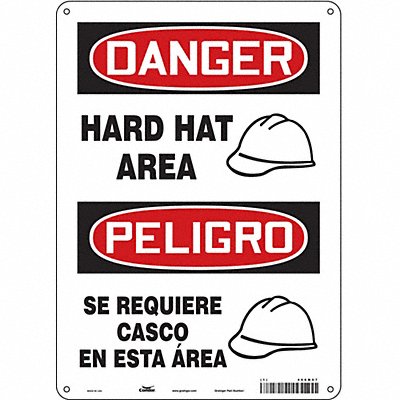 CONDOR 466M07 Safety Sign 14 inx10 in Aluminum