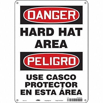 CONDOR 466M12 Safety Sign 14 in x 10 in Polyethylene