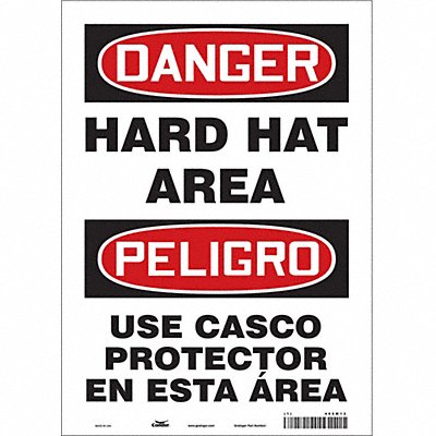 CONDOR 466M13 Safety Sign 14 inx10 in Vinyl