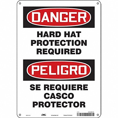 CONDOR 466M23 Safety Sign 14 inx10 in Aluminum