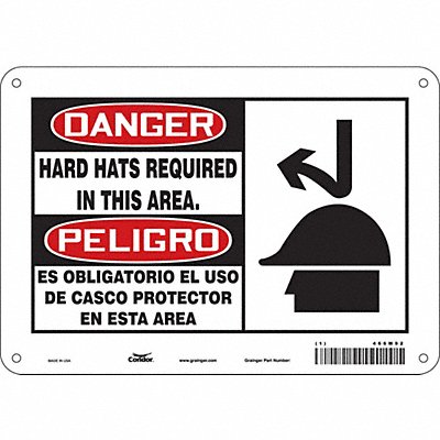 CONDOR 466M92 Safety Sign 7 inx10 in Polyethylene