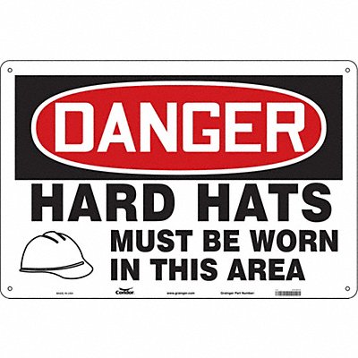 CONDOR 466M96 Safety Sign 24 in x 36 in Polyethylene