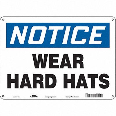 CONDOR 466N43 Safety Sign 10 in x 14 in Aluminum