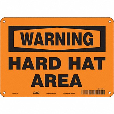 CONDOR 466N55 Safety Sign 7 inx10 in Polyethylene