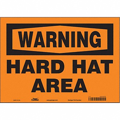 CONDOR 466N58 Safety Sign 10 in x 14 in Vinyl