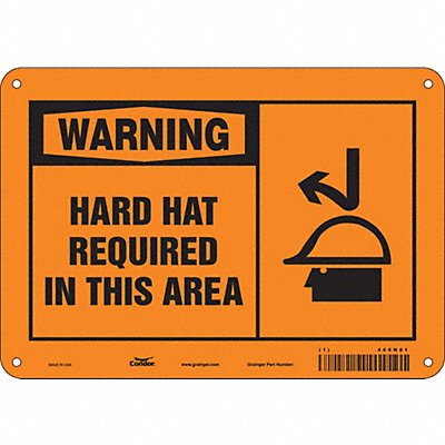 CONDOR 466N61 Safety Sign 7 inx10 in Polyethylene