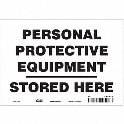 CONDOR 466N91 Safety Sign 7 inx10 in Vinyl