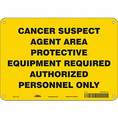 CONDOR 466N93 Safety Sign 7 in x 10 in Aluminum