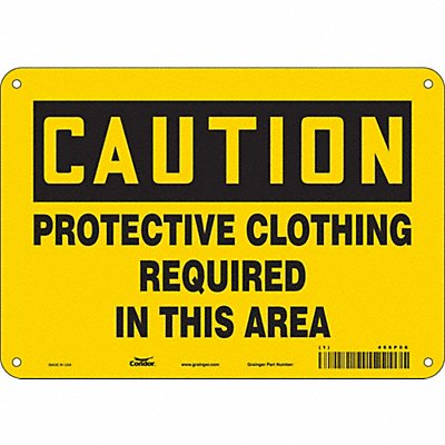 CONDOR 466P06 Safety Sign 7 in x 10 in Polyethylene