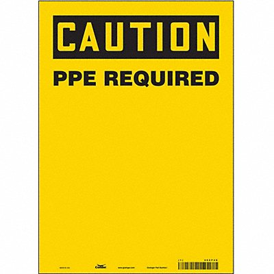 CONDOR 466P46 Safety Sign 14 inx10 in Vinyl