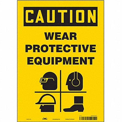 CONDOR 466P91 Safety Sign 14 inx10 in Vinyl
