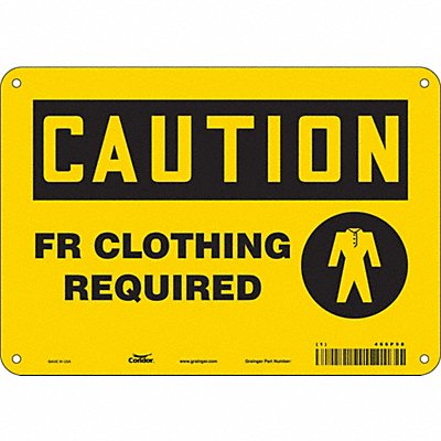CONDOR 466P98 Safety Sign 7 in x 10 in Aluminum
