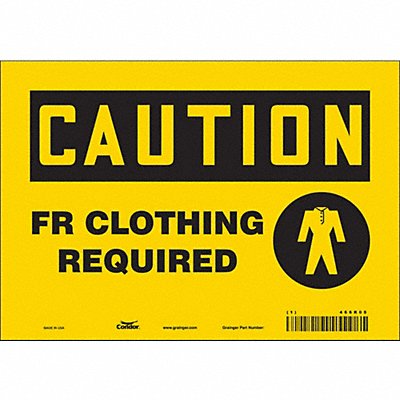 CONDOR 466R05 Safety Sign 7 inx10 in Vinyl