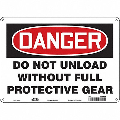 CONDOR 466R17 Safety Sign 10 in x 14 in Polyethylene