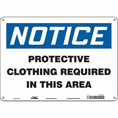 CONDOR 466R43 K0689 Safety Sign 10 in x 14 in Polyethylene