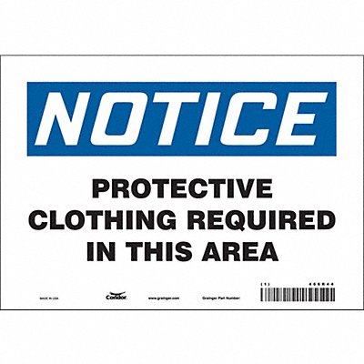 CONDOR 466R44 K0689 Safety Sign 7 inx10 in Vinyl