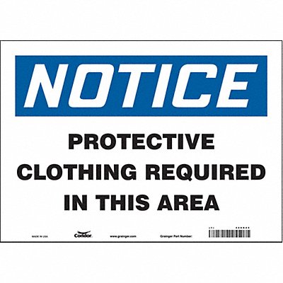 CONDOR 466R45 K0689 Safety Sign 10 in x 14 in Vinyl
