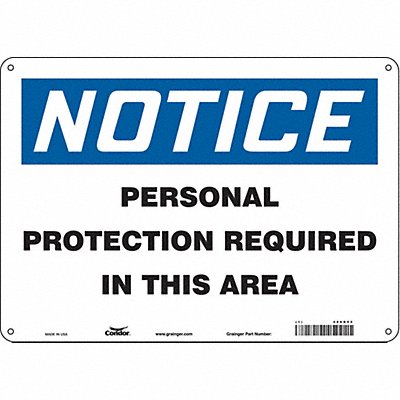 CONDOR 466R55 Safety Sign 10 inx14 in Polyethylene