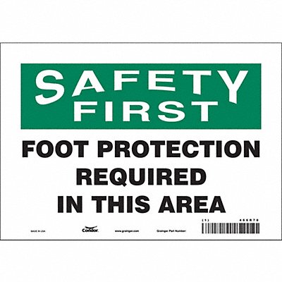 CONDOR 466R70 Safety Sign 7 in x 10 in Vinyl