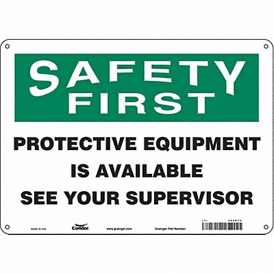CONDOR 466R73 Safety Sign 10 in x 14 in Aluminum