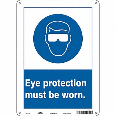 CONDOR 466T60 Safety Sign 14 in x 10 in Polyethylene