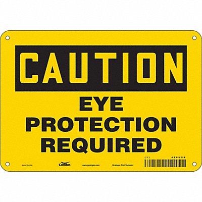 CONDOR 466U08 K0276 Safety Sign 7 in x 10 in Aluminum