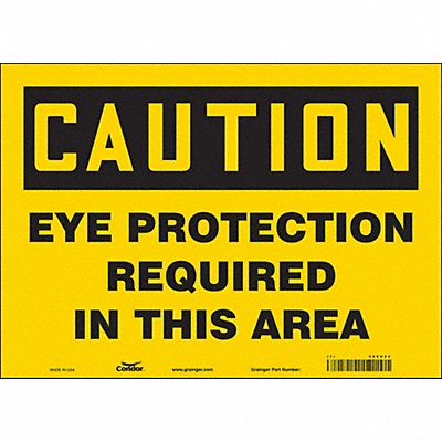 CONDOR 466U22 Safety Sign 10 in x 14 in Vinyl