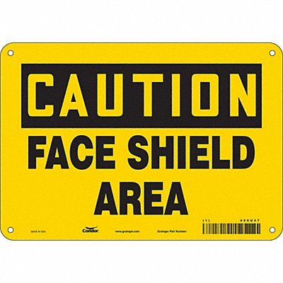 CONDOR 466U47 Safety Sign 7 in x 10 in Aluminum