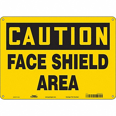 CONDOR 466U52 Safety Sign 10 inx14 in Polyethylene